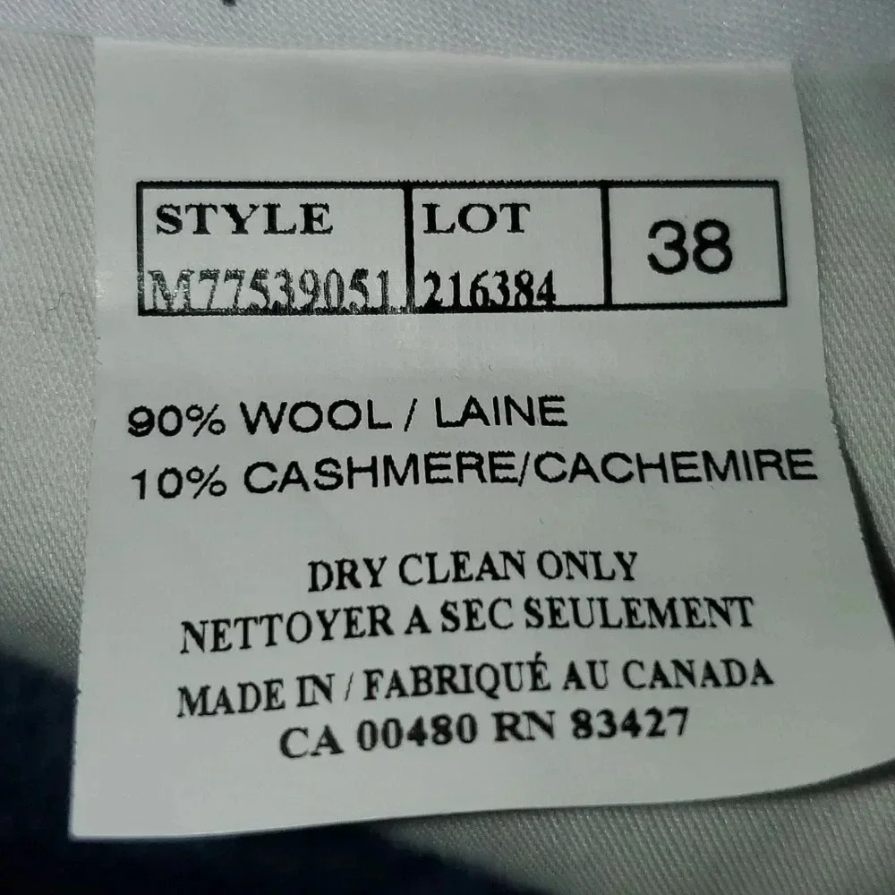 BALLIN CLASSIC Blue/Gray 90% Wool Flat Front Cuffed Dress Pants 38 - Picture 9 of 13